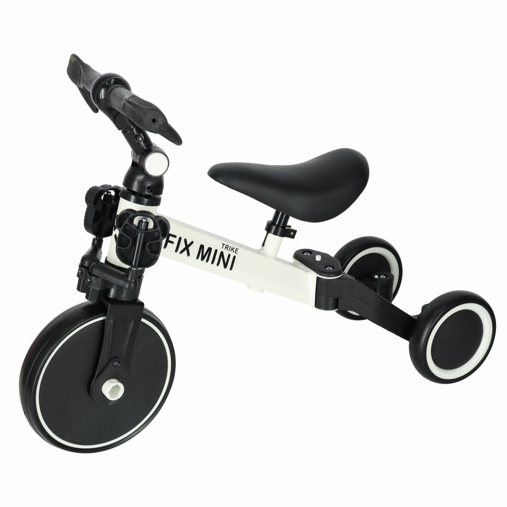 Bicicletă de echilibru Trike Fix Mini 3 în 1, bicicletă multifuncțională, albă