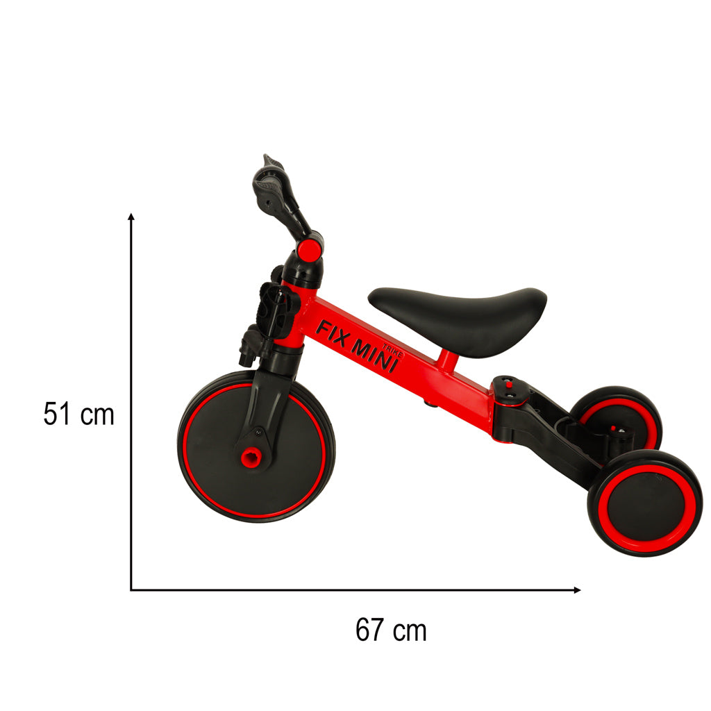 Trike Fix Mini Bicicletă de Echilibru 3-în-1 Roșie