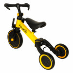 Bicicletă de echilibru Trike Fix Mini 3 în 1, bicicletă multifuncțională, galbenă
