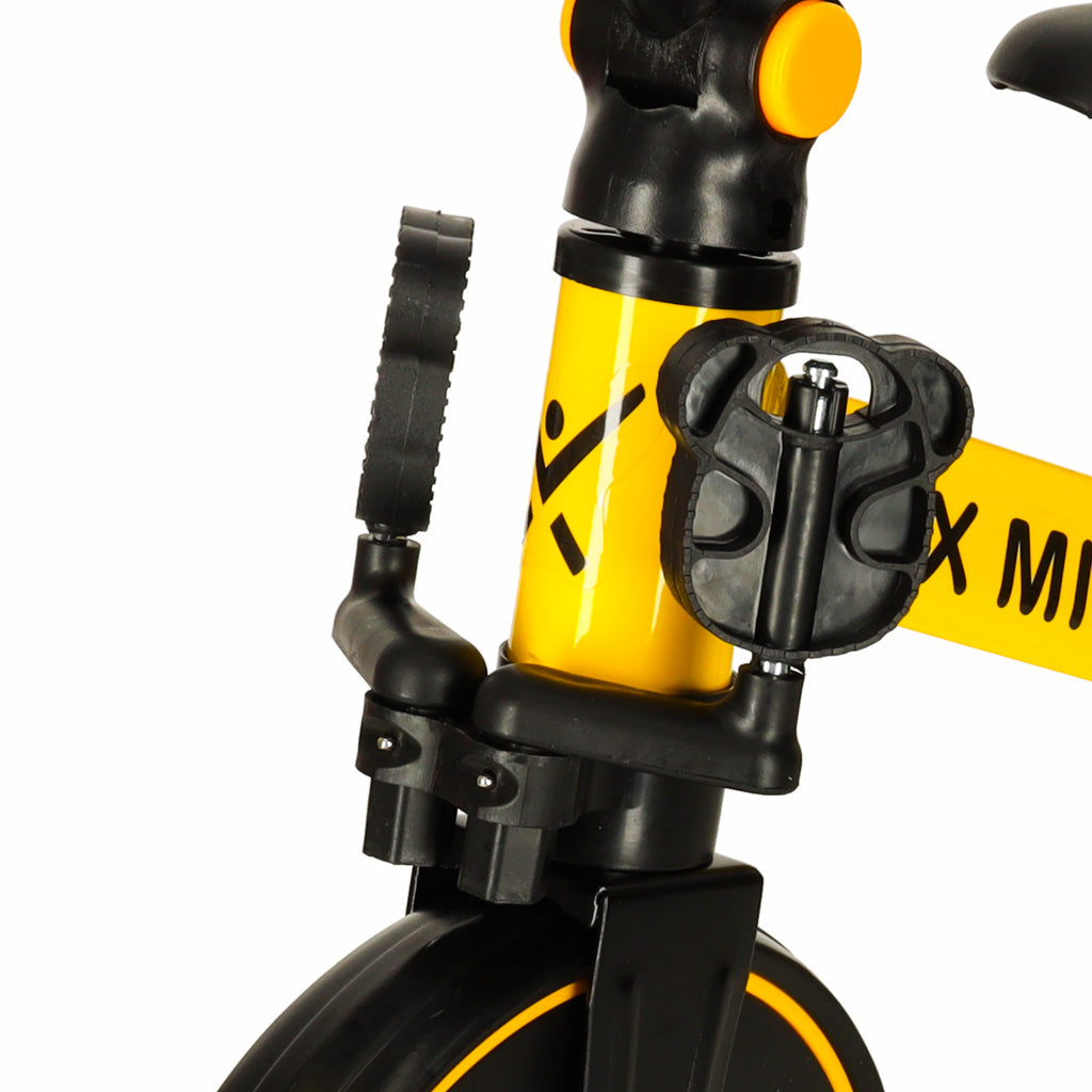 Bicicletă de echilibru Trike Fix Mini 3 în 1, bicicletă multifuncțională, galbenă