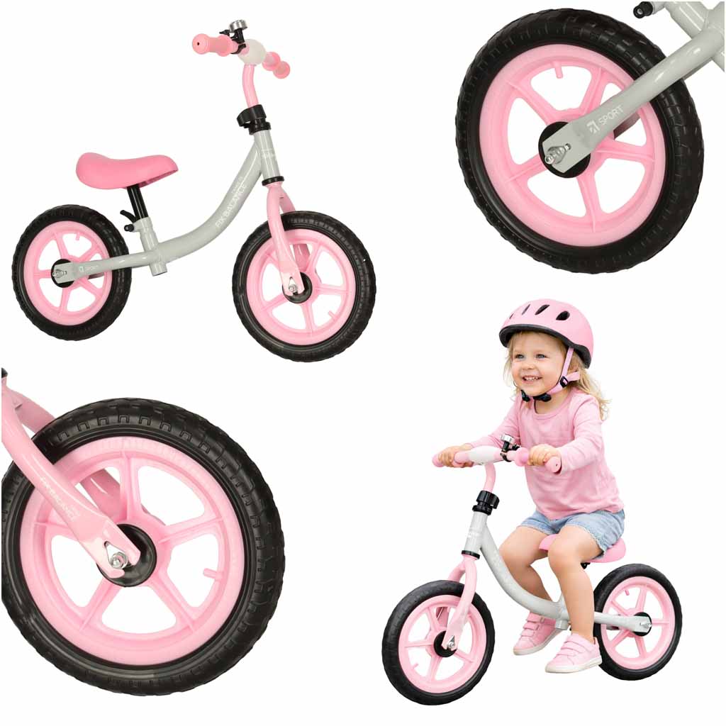 Bicicletă de echilibru Trike Fix Balance, bicicletă roz ultra-ușoară