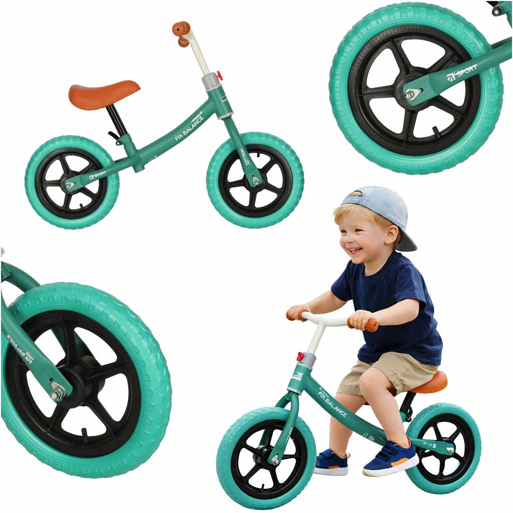 Bicicletă de echilibru Trike Fix Balance, turcoaz ultra-ușor