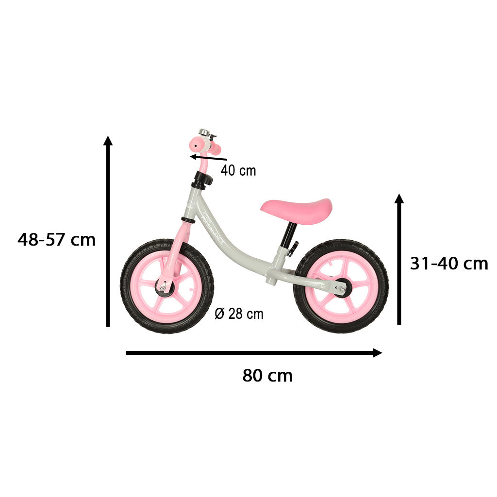 Bicicletă de echilibru Trike Fix Balance, bicicletă roz ultra-ușoară