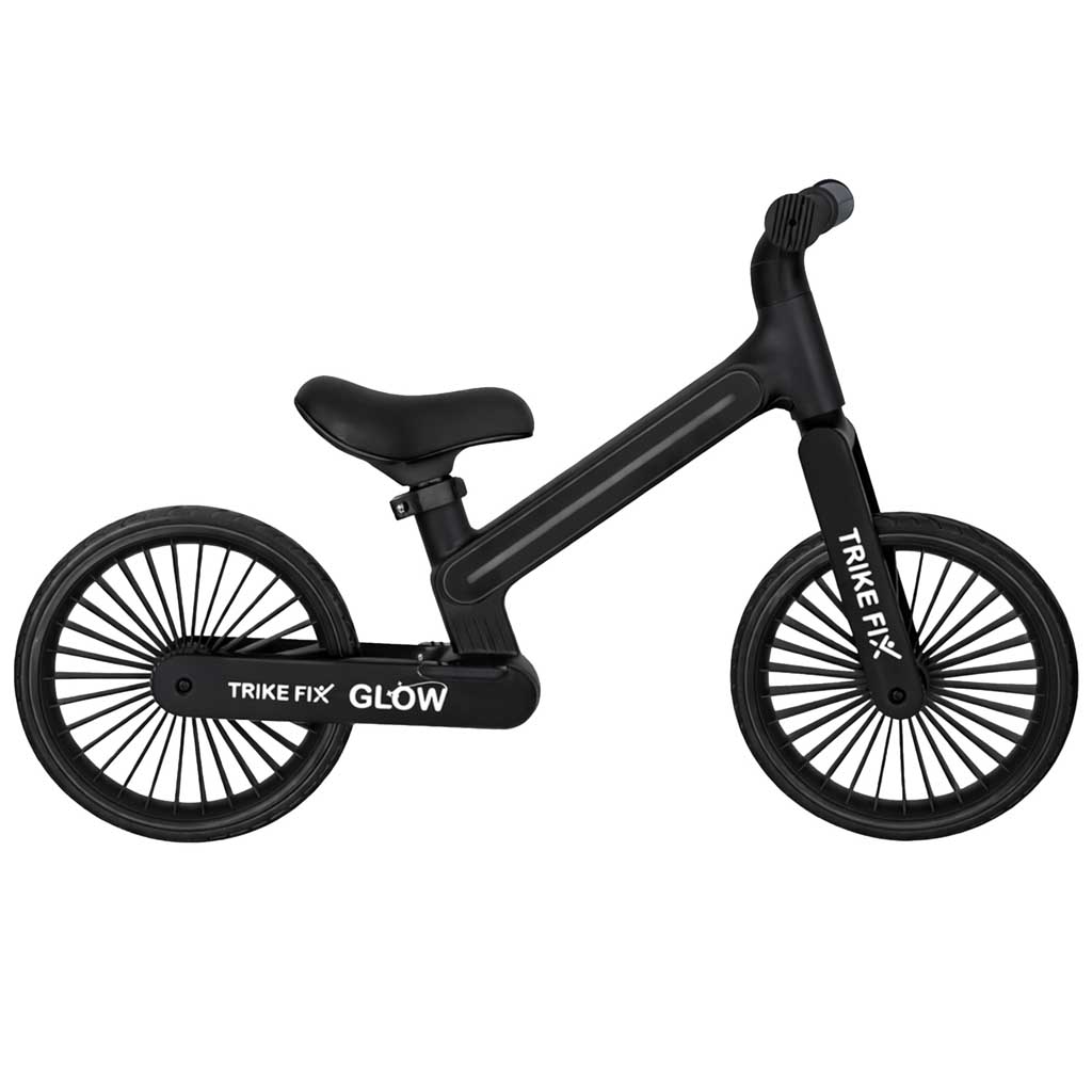 Bicicletă de echilibru Trike Fix Glow LED Neagră