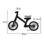 Bicicletă de echilibru Trike Fix Glow LED Neagră