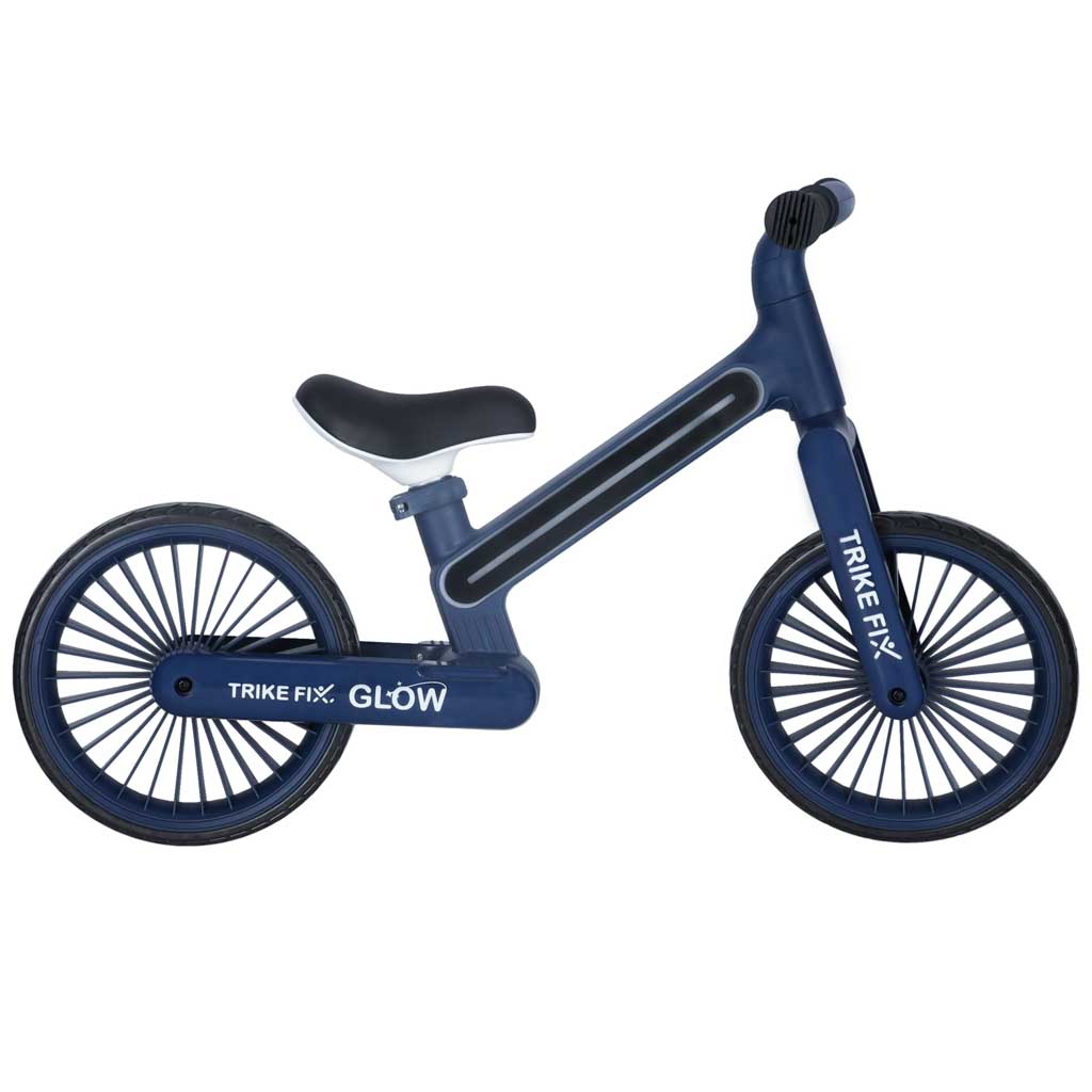 Bicicletă de echilibru Trike Fix Glow LED, albastru marin