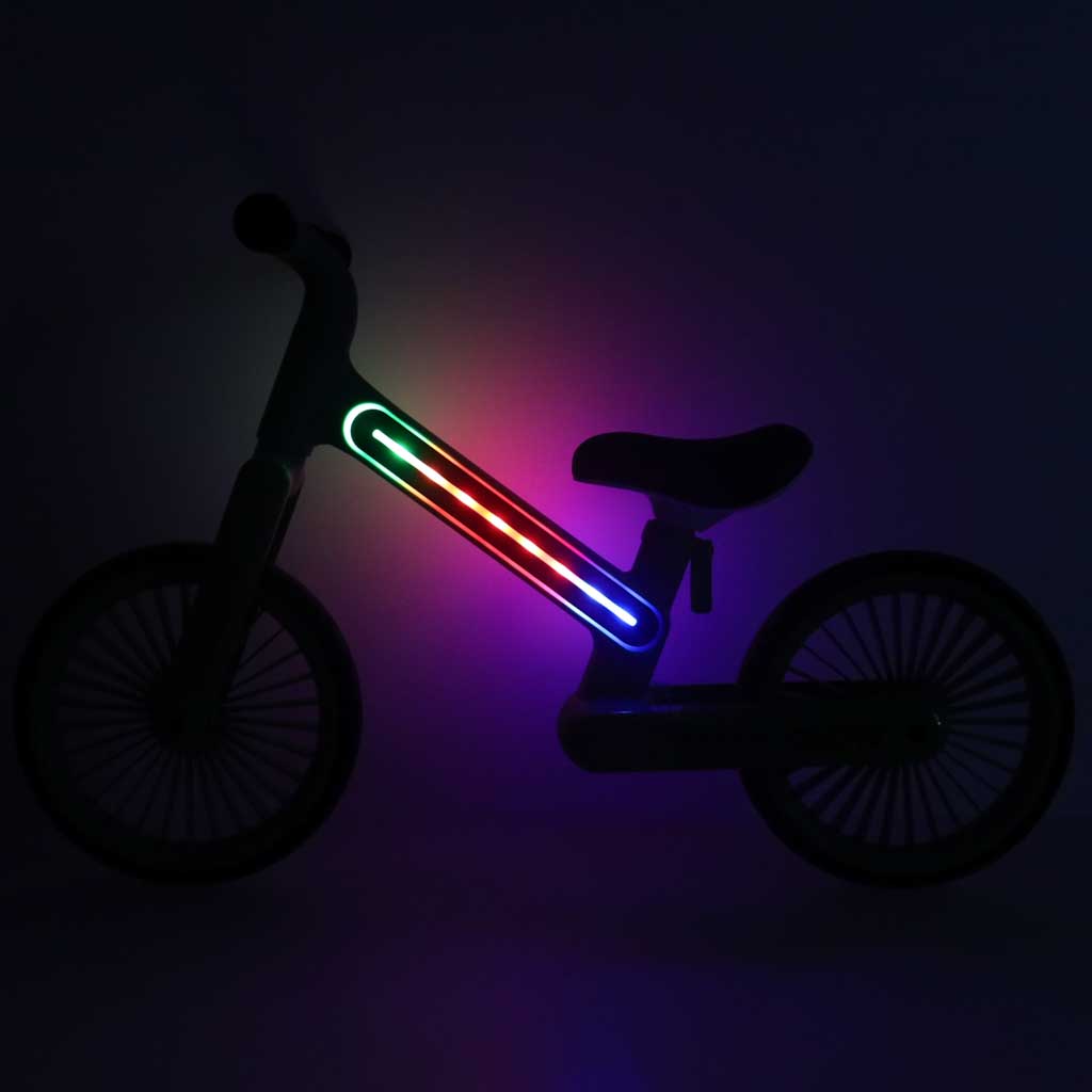 Bicicletă de echilibru Trike Fix Glow LED, albastru marin