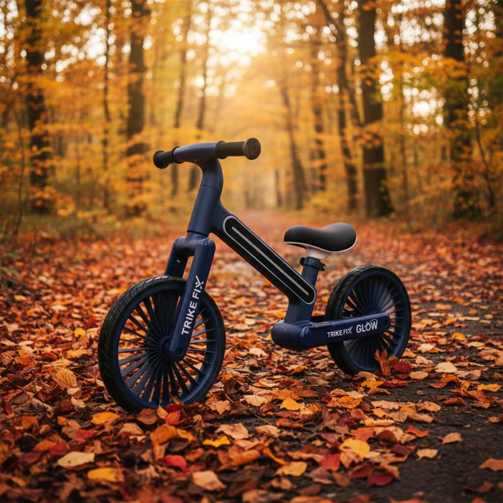Bicicletă de echilibru Trike Fix Glow LED, albastru marin