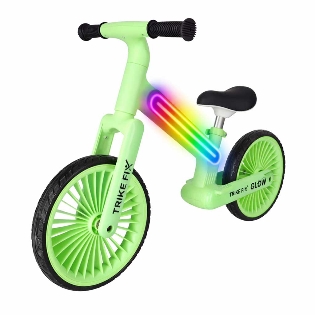 Bicicletă de echilibru Trike Fix Glow LED Verde Neon