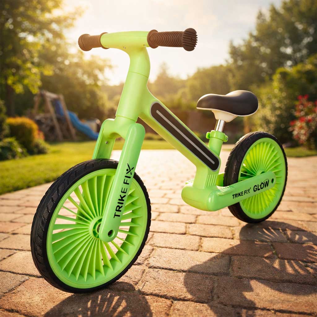 Bicicletă de echilibru Trike Fix Glow LED Verde Neon