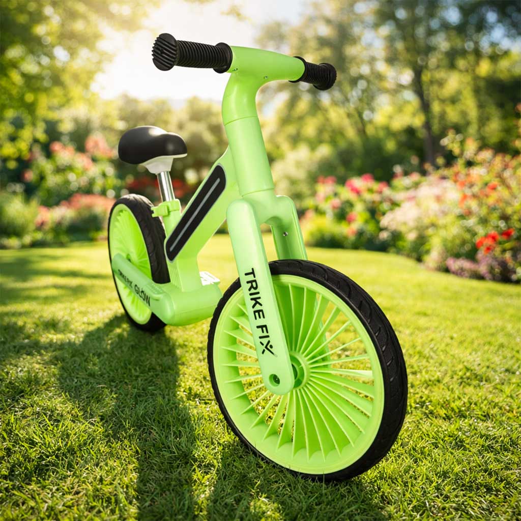 Bicicletă de echilibru Trike Fix Glow LED Verde Neon