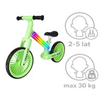 Bicicletă de echilibru Trike Fix Glow LED Verde Neon