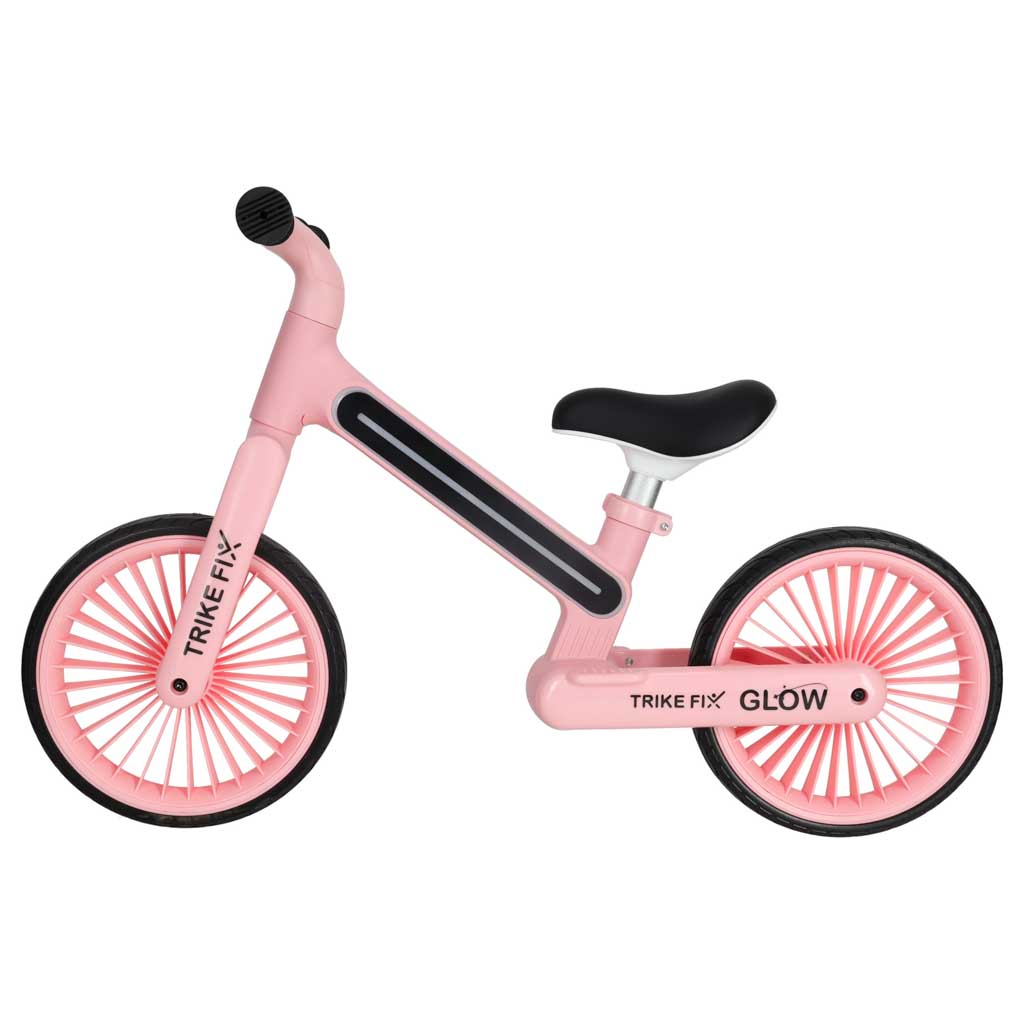 Bicicletă de echilibru Trike Fix Glow LED roz