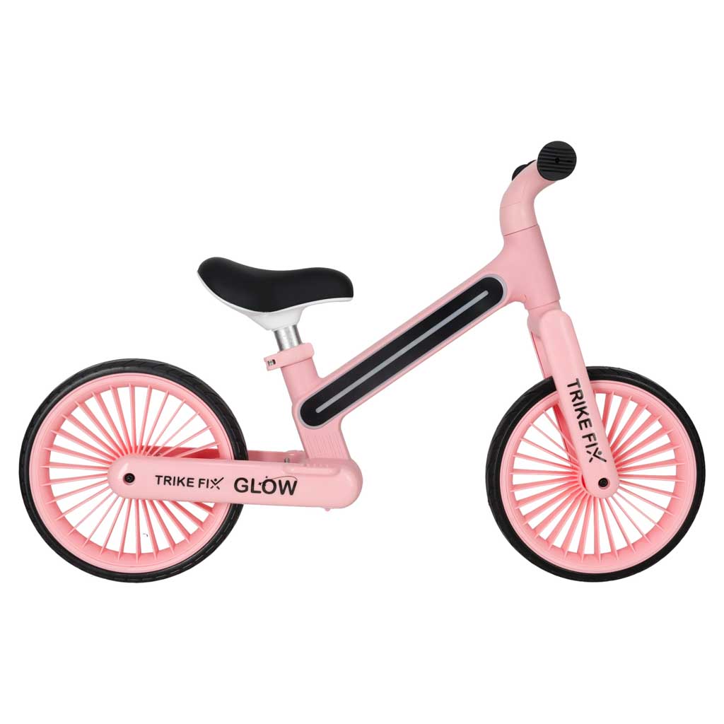Bicicletă de echilibru Trike Fix Glow LED roz