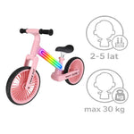 Bicicletă de echilibru Trike Fix Glow LED roz