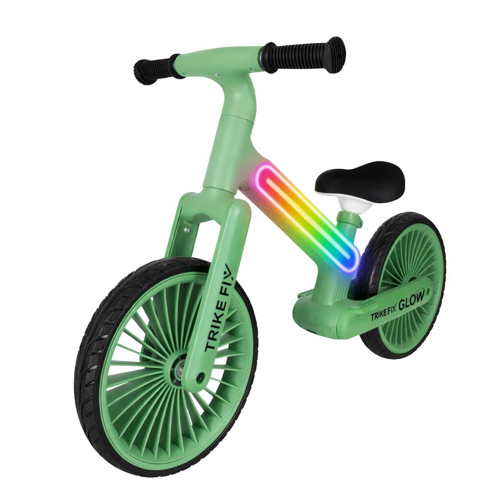 Bicicletă de echilibru Trike Fix Glow LED Verde