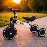 Bicicletă de echilibru Trike Fix Mini 3 în 1, bicicletă multifuncțională, albă