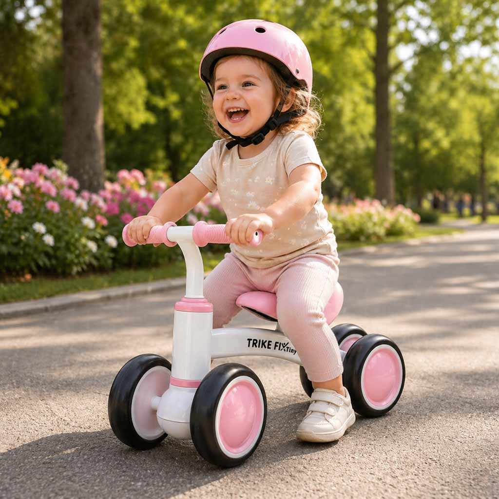 Bicicletă de echilibru Trike Fix Tiny V2 roz