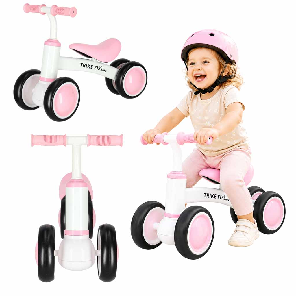 Bicicletă de echilibru Trike Fix Tiny V2 roz