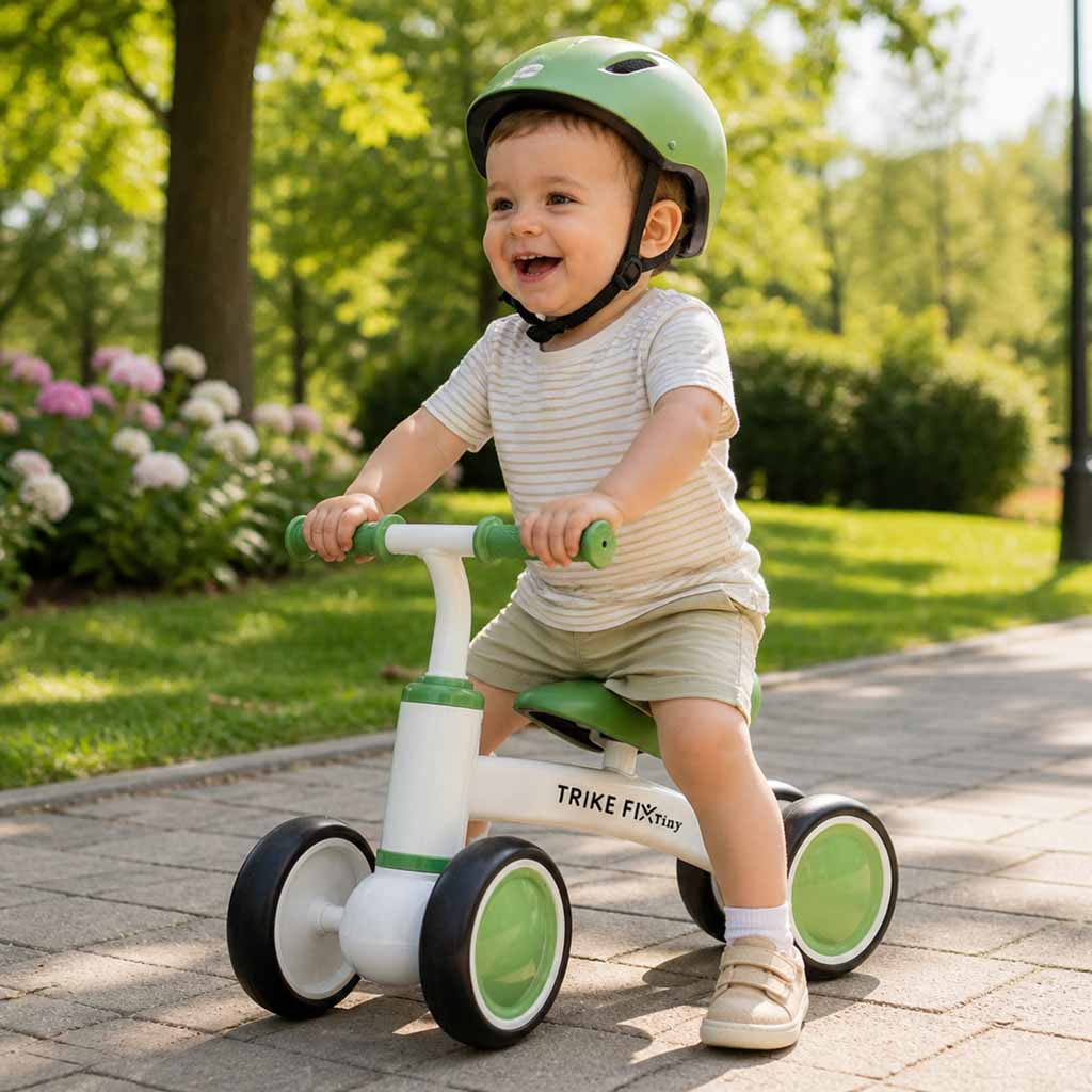 Bicicletă de echilibru Trike Fix Tiny V2 verde