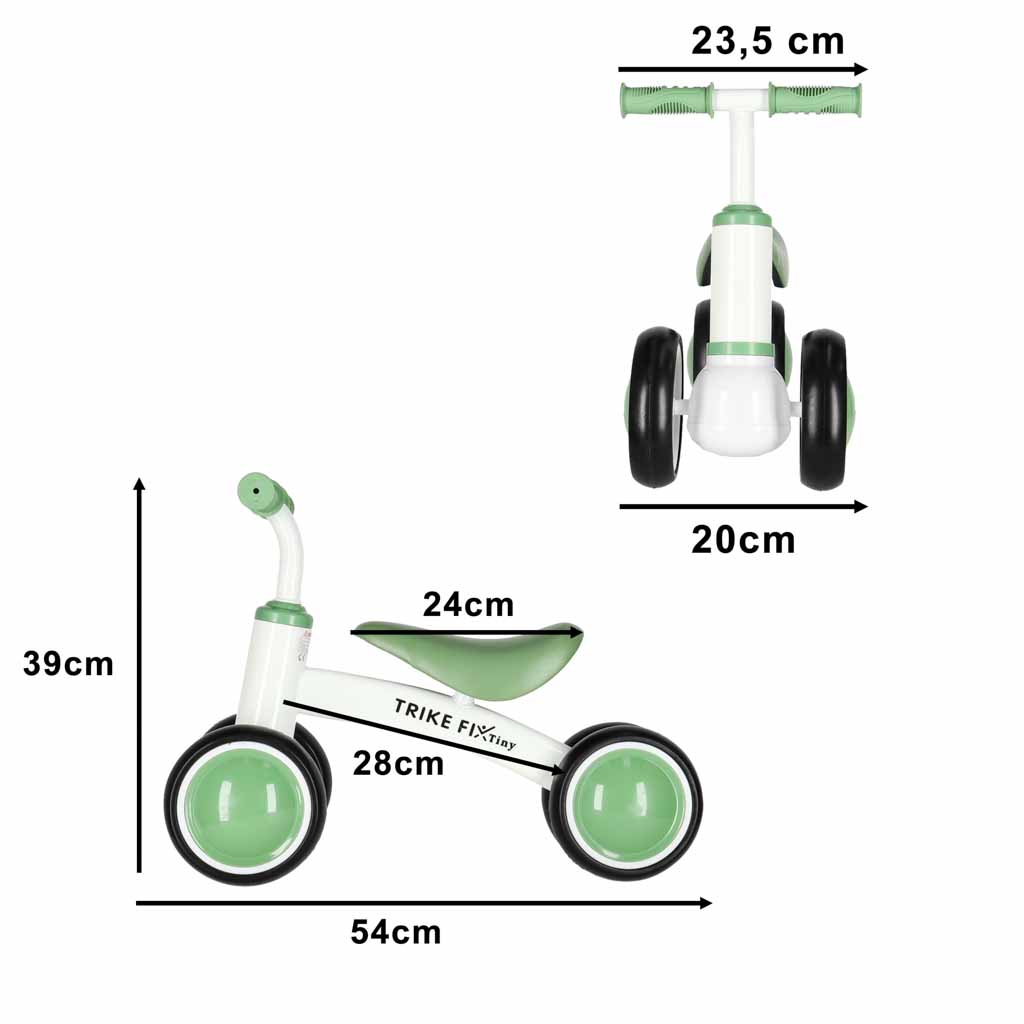 Bicicletă de echilibru Trike Fix Tiny V2 verde