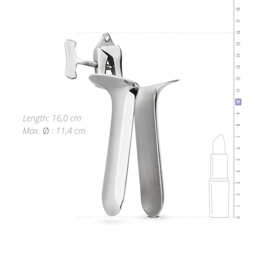 Speculum vaginal Collins Sinner Gear, oțel inoxidabil, argintiu, 16 cm