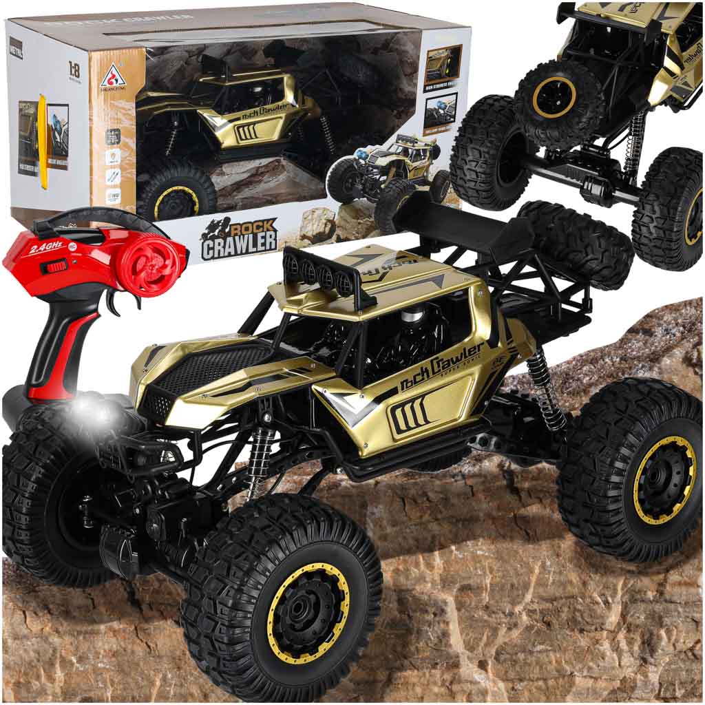 Mașină telecomandă 2.4GHz 1:8 51 cm metal auriu