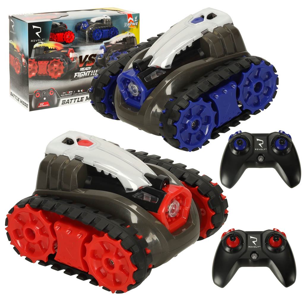 Mașini RC cu telecomandă REVOLT TG1004T Tancuri de luptă Duel laser 2.4GHz Efecte sonore LED Off-Road