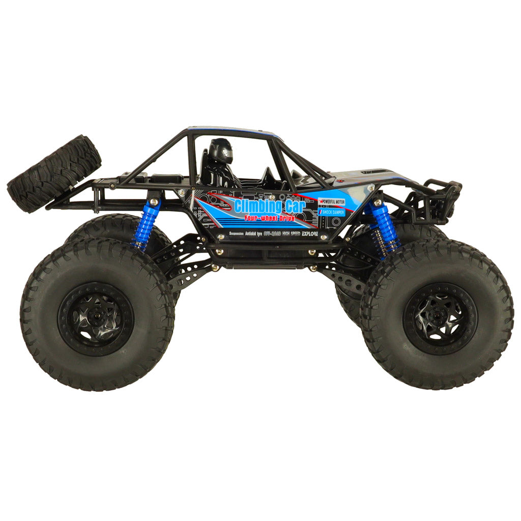 Mașină telecomandă RC Crawler, mașină de cățărat, 1:10 4WD, 48 cm, albastră