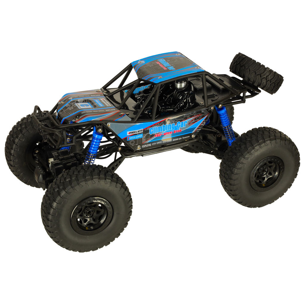 Mașină telecomandă RC Crawler, mașină de cățărat, 1:10 4WD, 48 cm, albastră