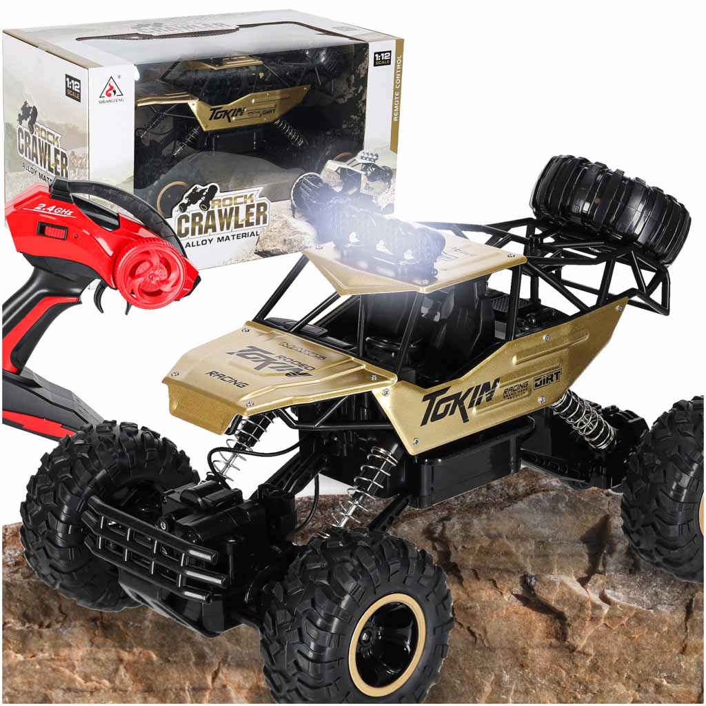 Mașină telecomandă RC Rock Crawler 1:12 4WD METAL Auriu