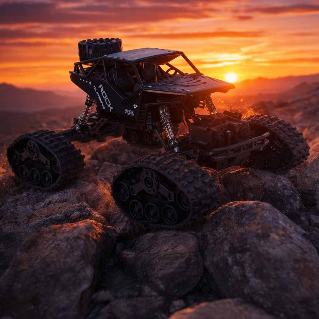 Mașină telecomandă RC Rock Crawler 4 x 4 LHC012 2 în 1 neagră