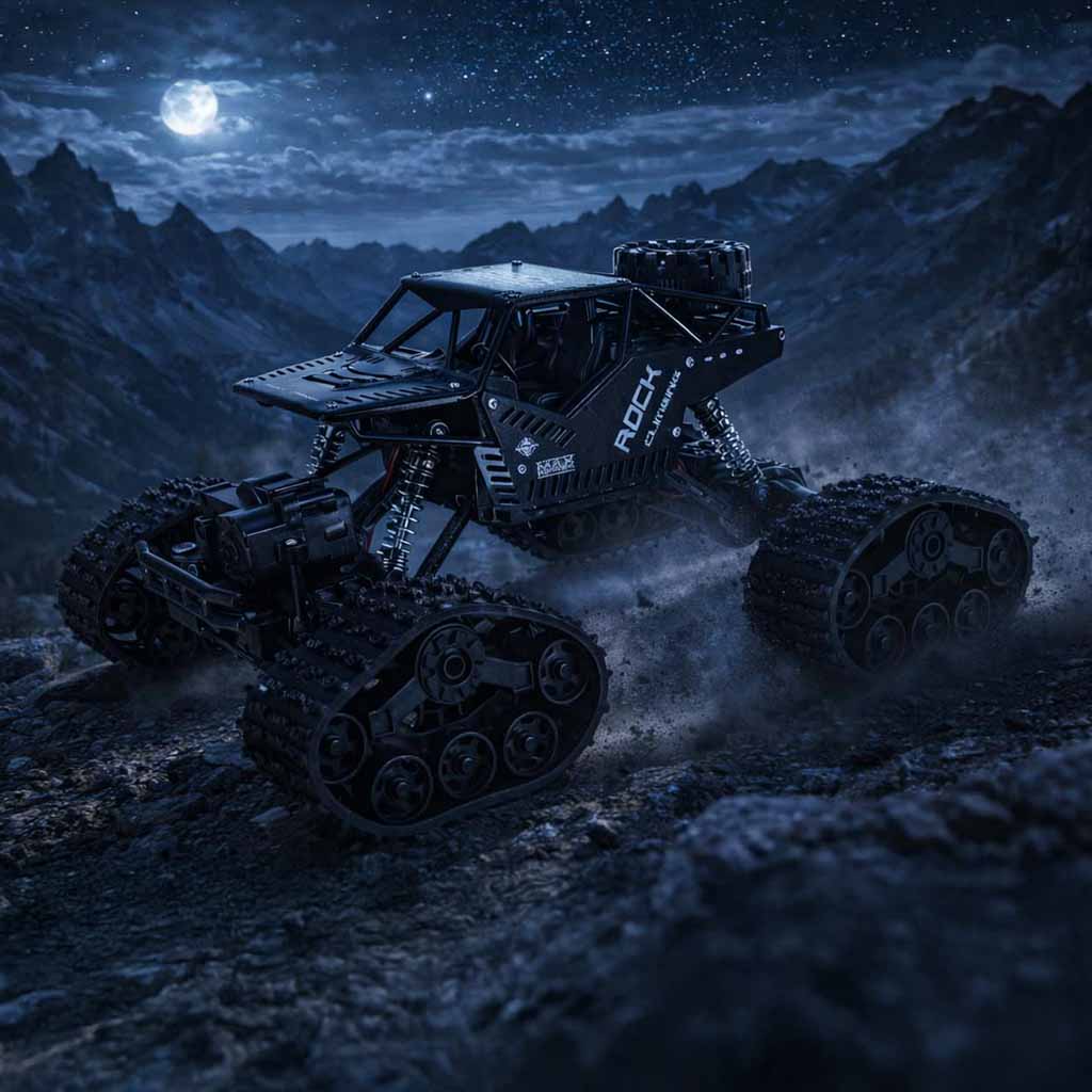 Mașină telecomandă RC Rock Crawler 4 x 4 LHC012 2 în 1 neagră