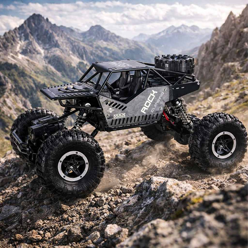 Mașină telecomandă RC Rock Crawler 4 x 4 LHC012 2 în 1 neagră
