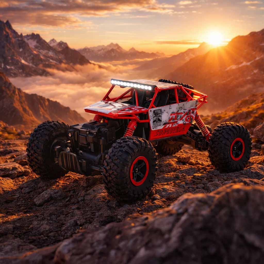 Mașină telecomandă RC Rock Crawler HB 2.4GHz 1:18 roșie