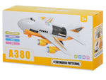 Avion transportor + 6 mașini vehicule de construcții lateral/față