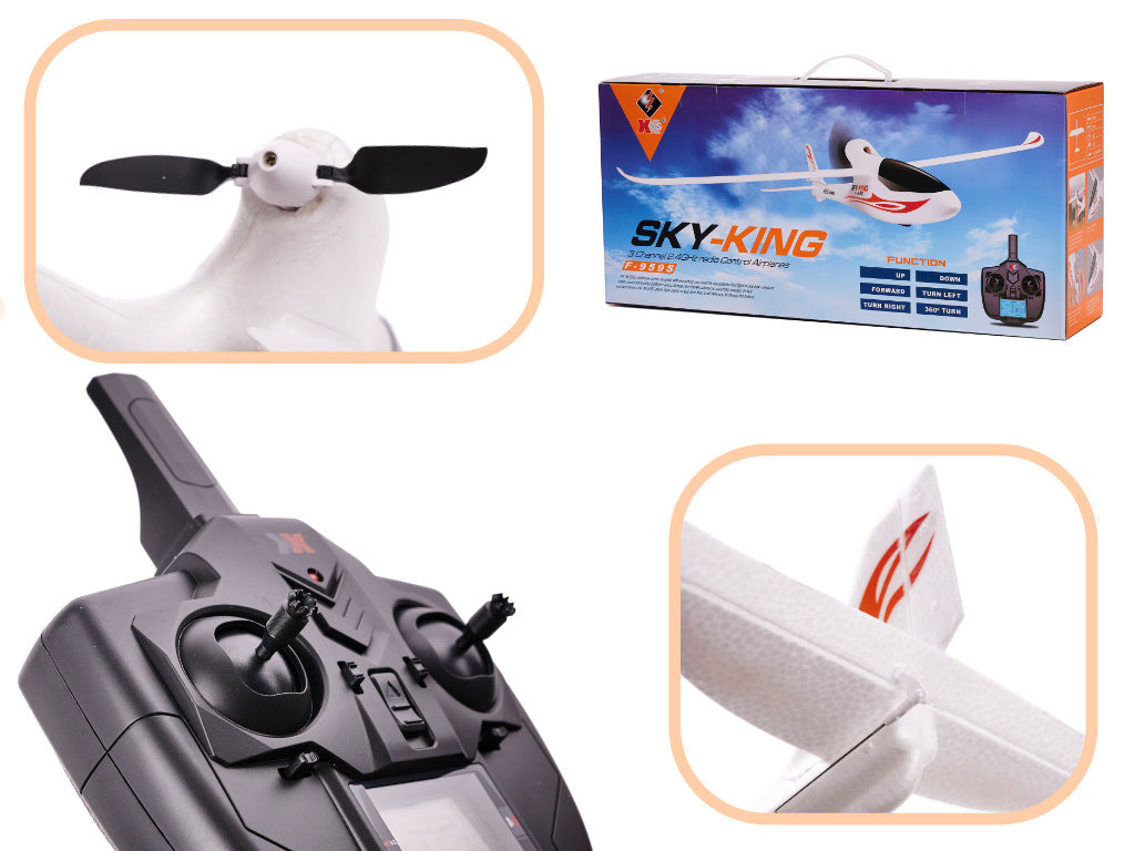 Avion RC cu telecomandă WLtoys Sky King F959S 2.4GHz