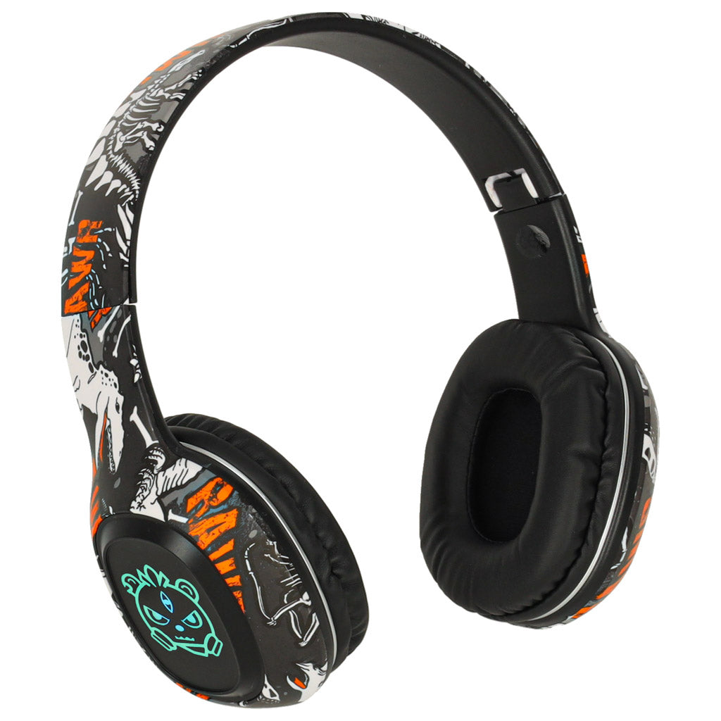 Căști wireless Bluetooth RGB Gaming Sport Over-Ear 200mAh Negre