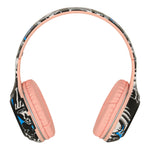 Căști wireless Bluetooth RGB Gaming Sport 200mAh On-Ear roz