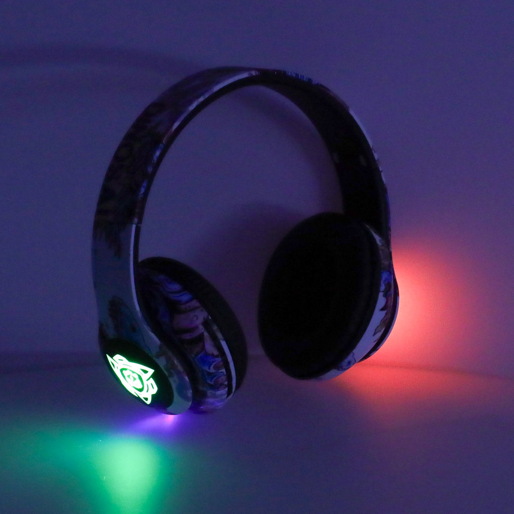 Căști wireless Bluetooth RGB pentru gaming, sport, over-ear, 150mAh