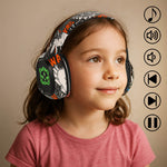 Căști wireless Bluetooth RGB Gaming Sport Over-Ear 200mAh Negre