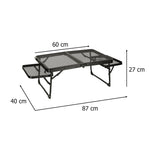 Masă de camping LUARO pentru catering, pliabilă, 87 x 60 x 40 x 27 cm