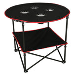 Masă de camping portabilă, pliabilă, cu husă, 72 cm x 72 cm