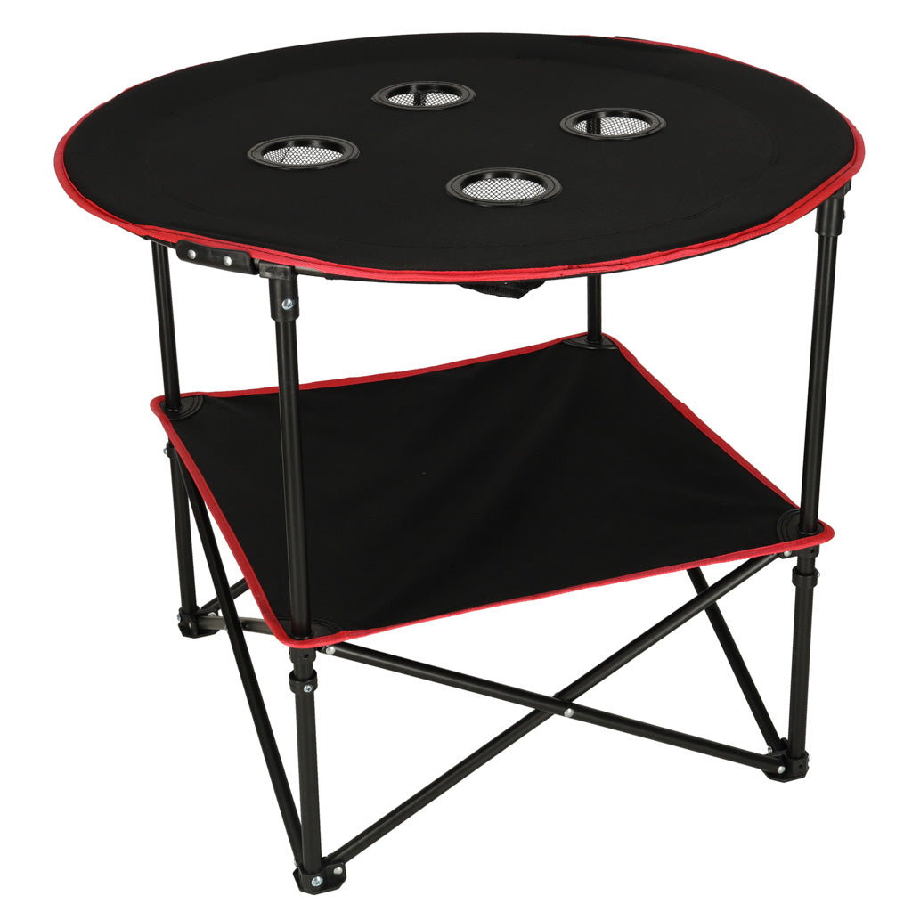 Masă de camping portabilă, pliabilă, cu husă, 72 cm x 72 cm