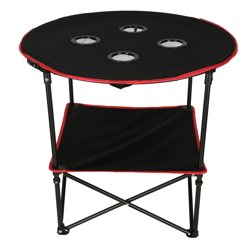 Masă de camping portabilă, pliabilă, cu husă, 72 cm x 72 cm