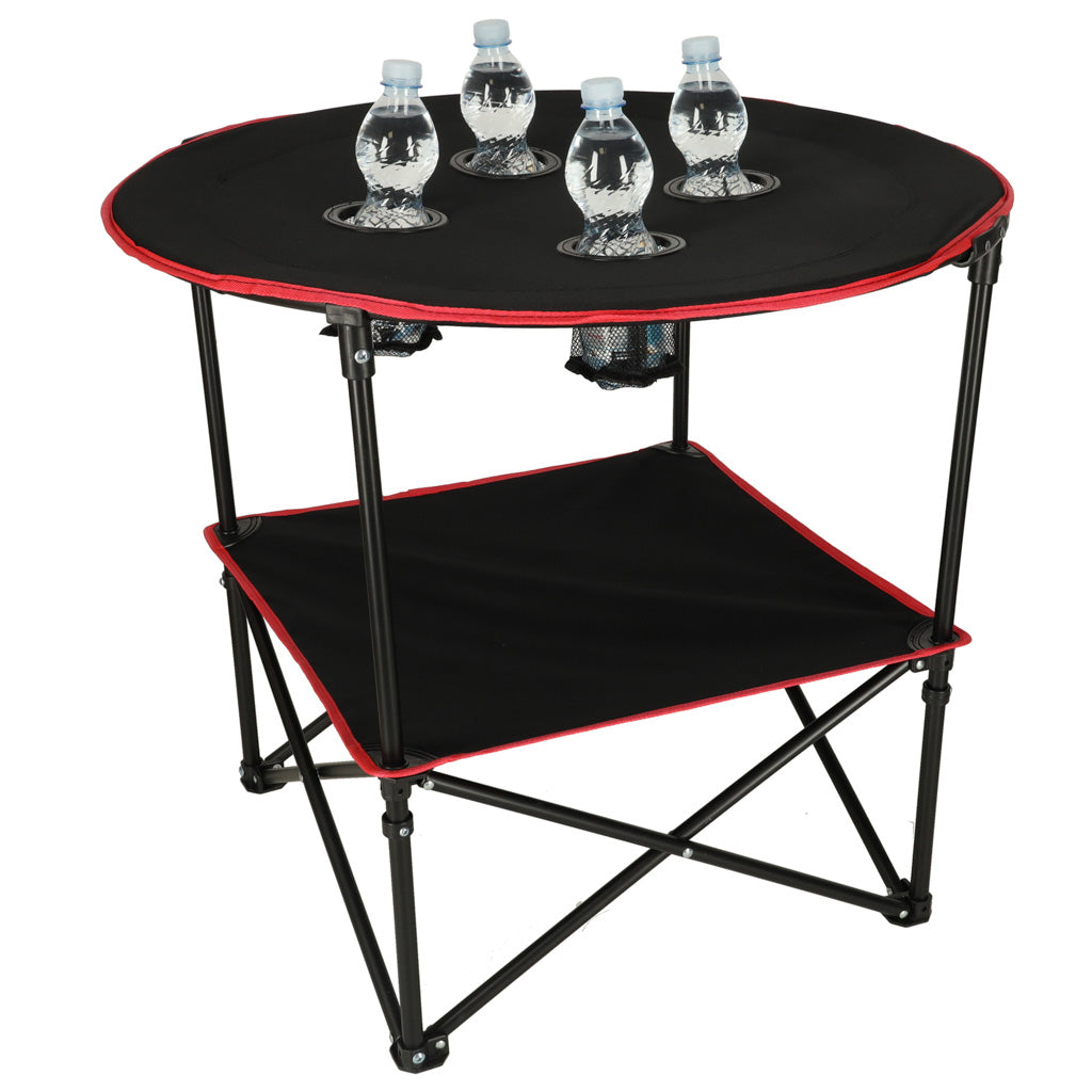 Masă de camping portabilă, pliabilă, cu husă, 72 cm x 72 cm