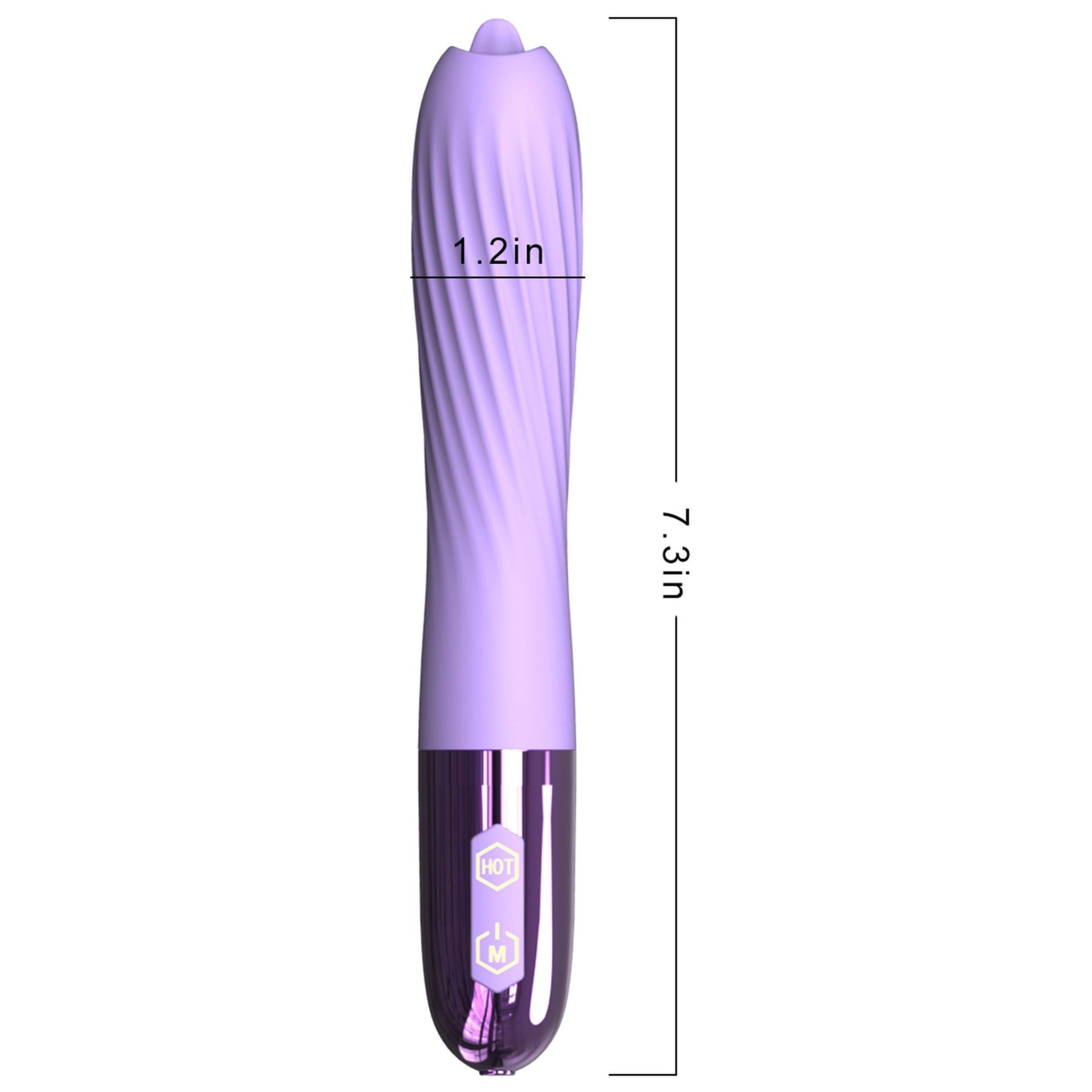 Vibrator din silicon încălzit cu USB Fox seria B cu limbă mobilă