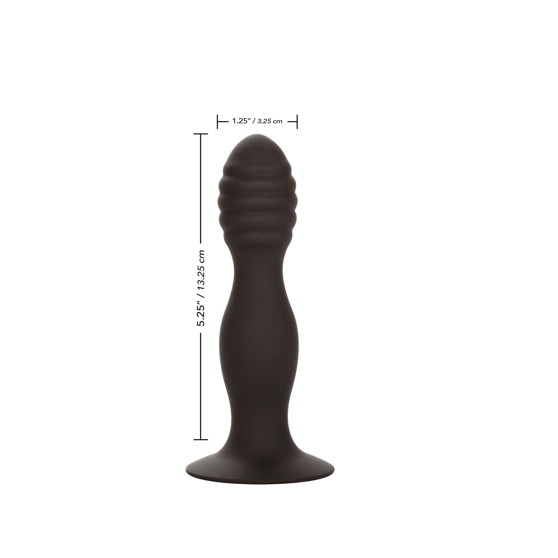 Dop anal din silicon cu nervuri Calexotics, negru