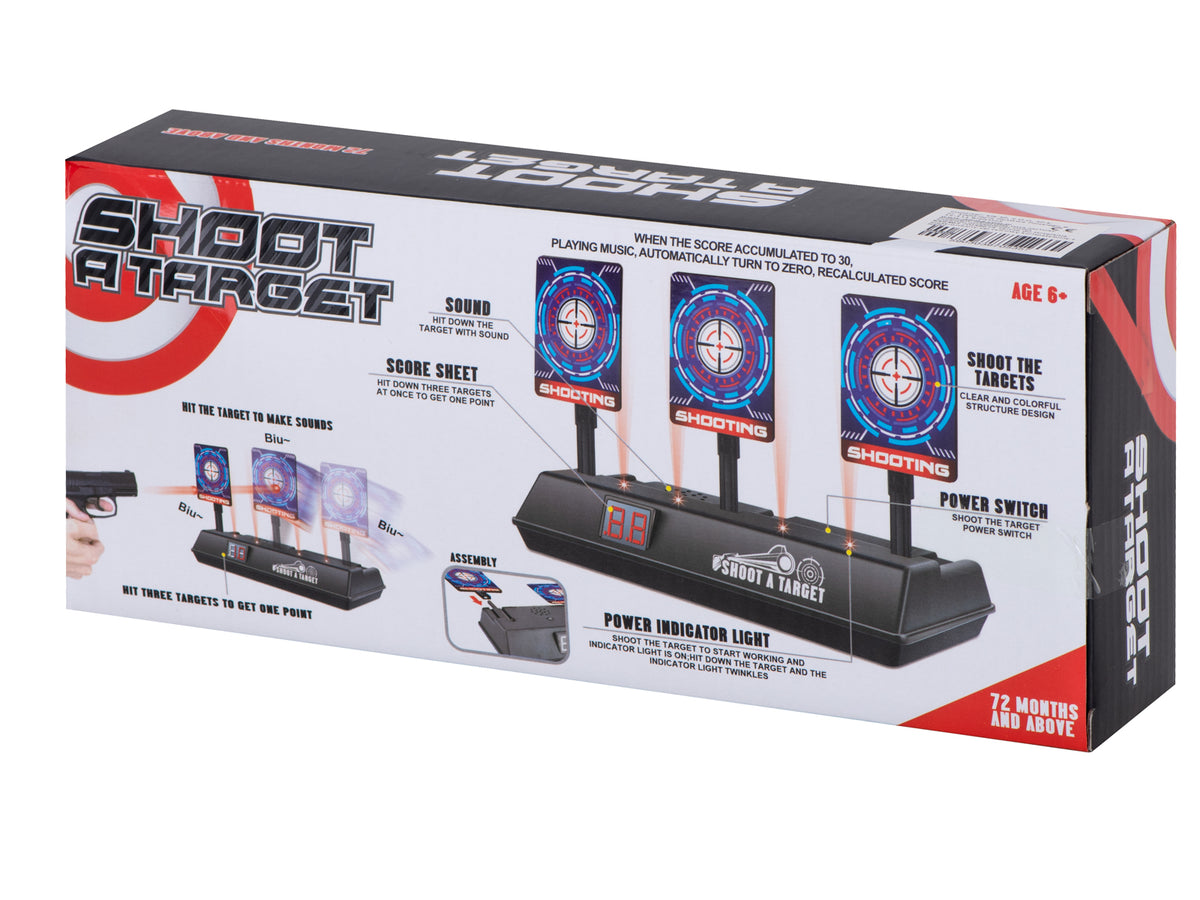 Lansator electronic de puști, poligon de tragere cu 3 ținte, numărător digital