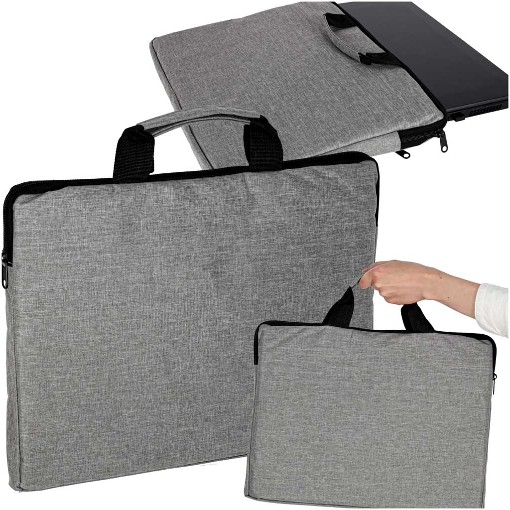 Geantă de umăr pentru laptop de 15,6 inch, servietă business pentru femei, bărbați, gri
